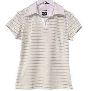 Adidas Women’s ClimaCool Golf Shirt White and Green Size Small